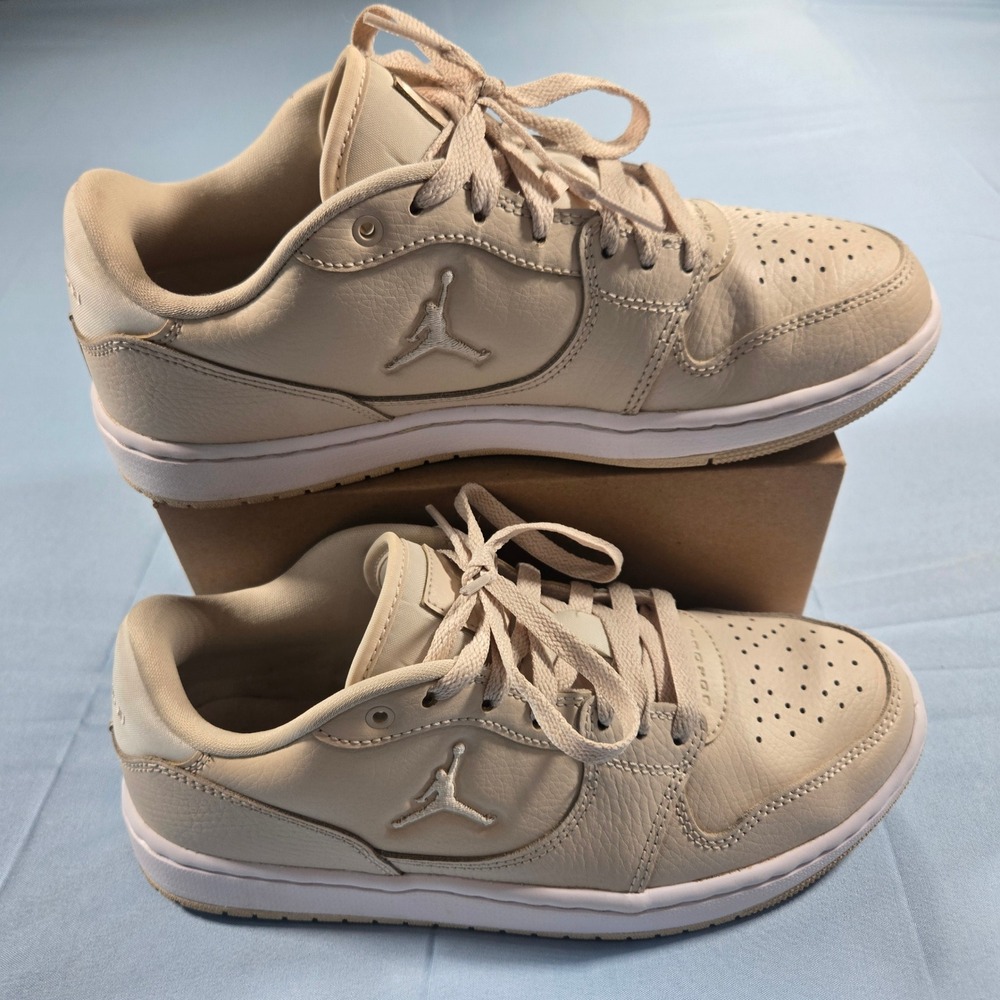 Jordan Stadium 90 Sail Sanddrift Tan Leather Sneakers IQ6828-200 Womens 8.5